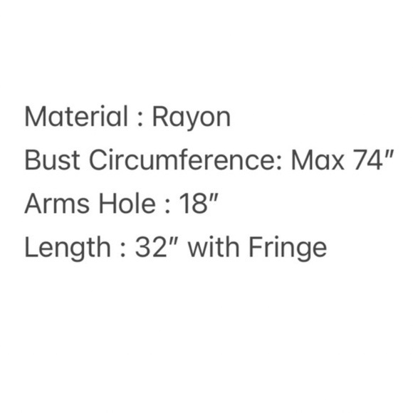 Beach Cover up, Natural Pattern Poncho With Fringe , Swimming Cover Up - Picture 2 of 11